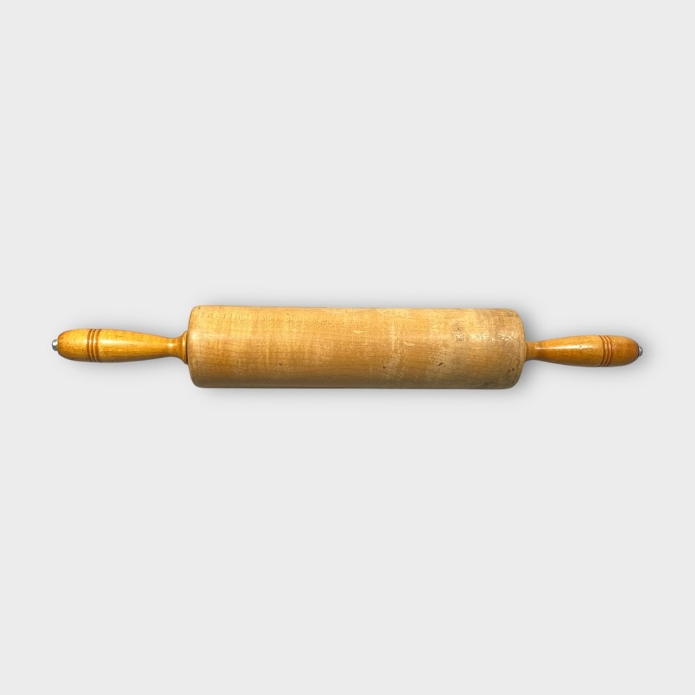 Vintage Thorpe Rolling Pin – 22" Hardwood – Cheshire CT USA 3” X 12” Solid Maple